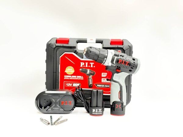 (رزرو اقساطی) دریل شارژی پی ای تی 12 ولت دو باتری با کیف pit12k-10a2