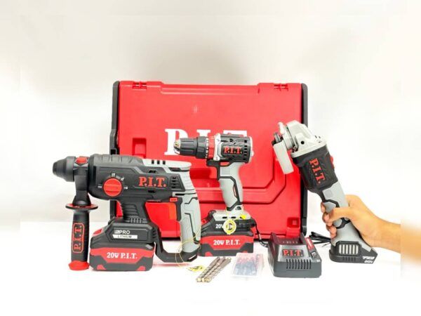 کیت پی ای تی شارژی براشلس 20 ولت دو باتری pit0005-03